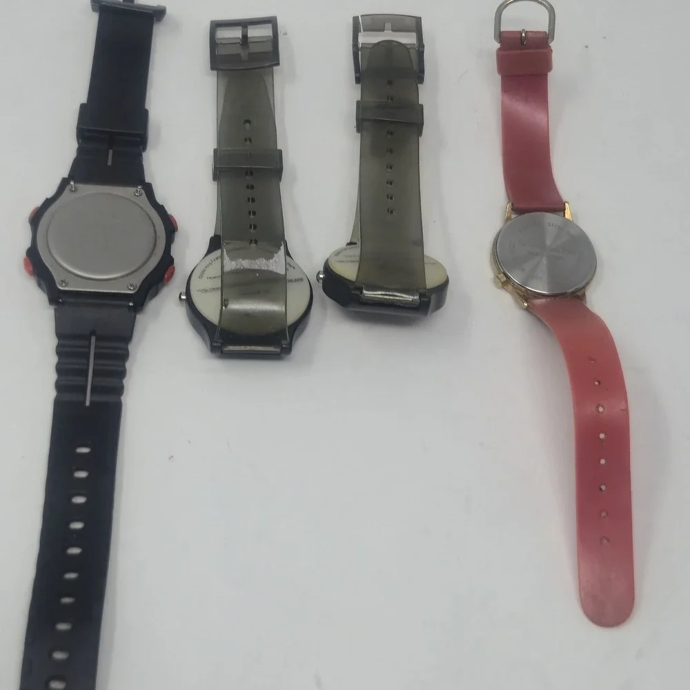 Vintage 1989 Guess Watch Pink Dial Wilson Glo Betty Boop Jelly Lot 4pc PARTS